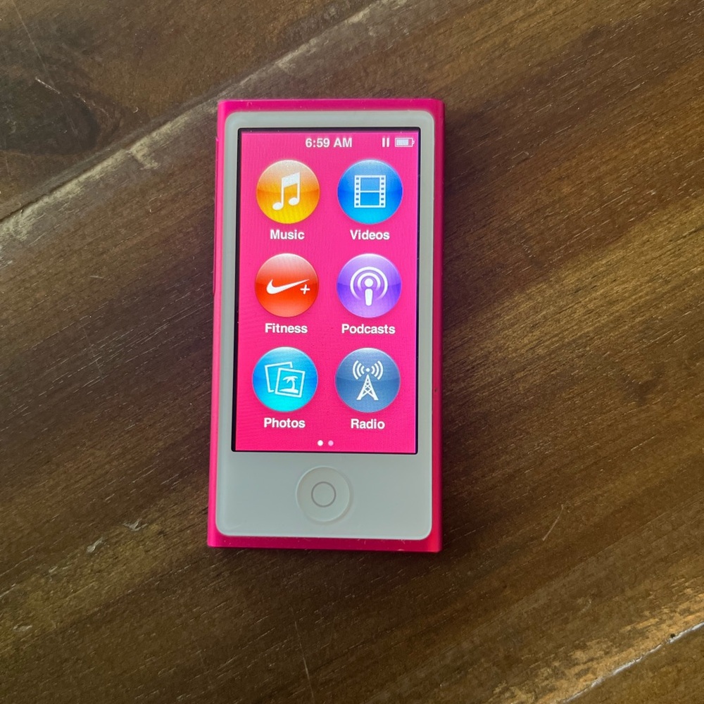 Pink iPod Nano 7th Generation 16GB Bluetooth Capable